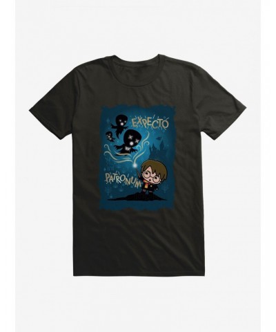 Harry Potter Expecto Patronum Blue Background T-Shirt $7.84 T-Shirts