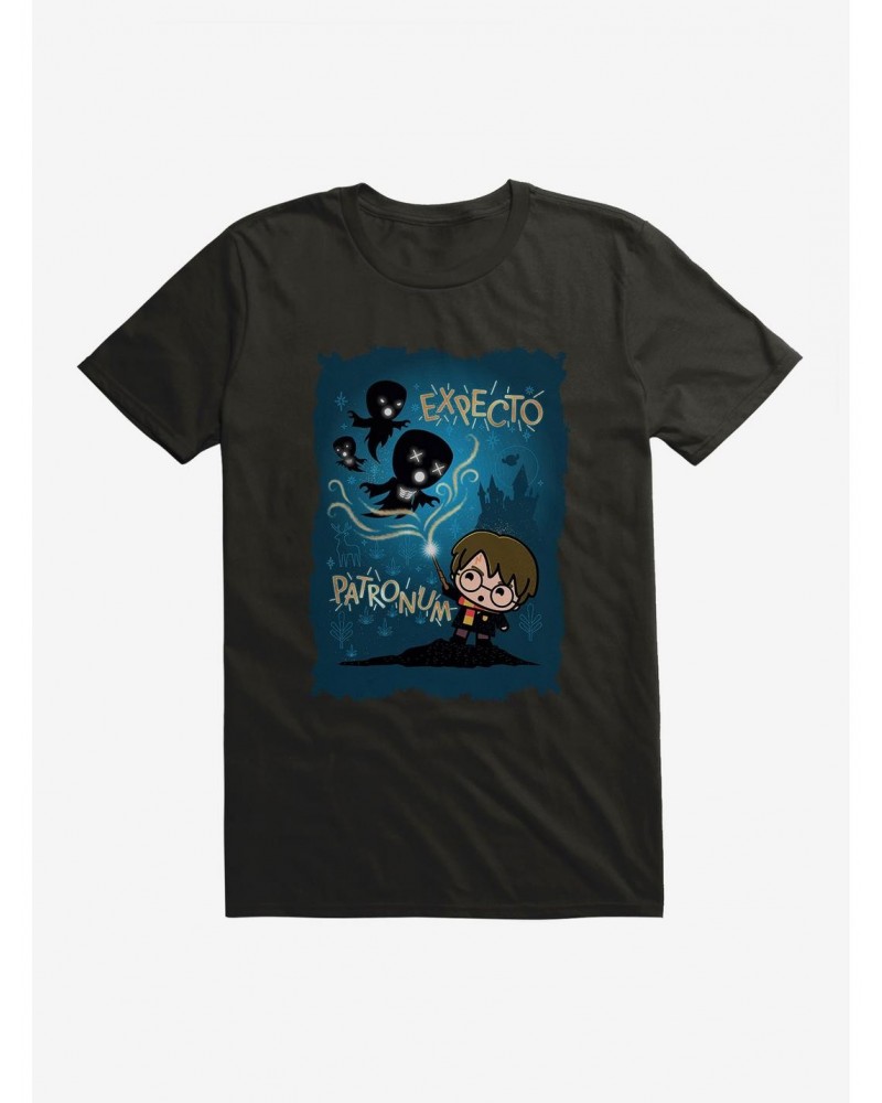 Harry Potter Expecto Patronum Blue Background T-Shirt $7.84 T-Shirts