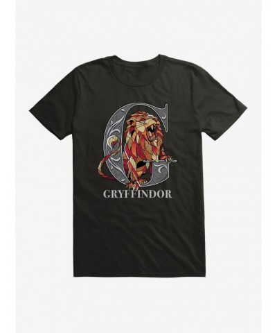 Harry Potter Gryffindor Classic Geometric Letter T-Shirt $9.18 T-Shirts