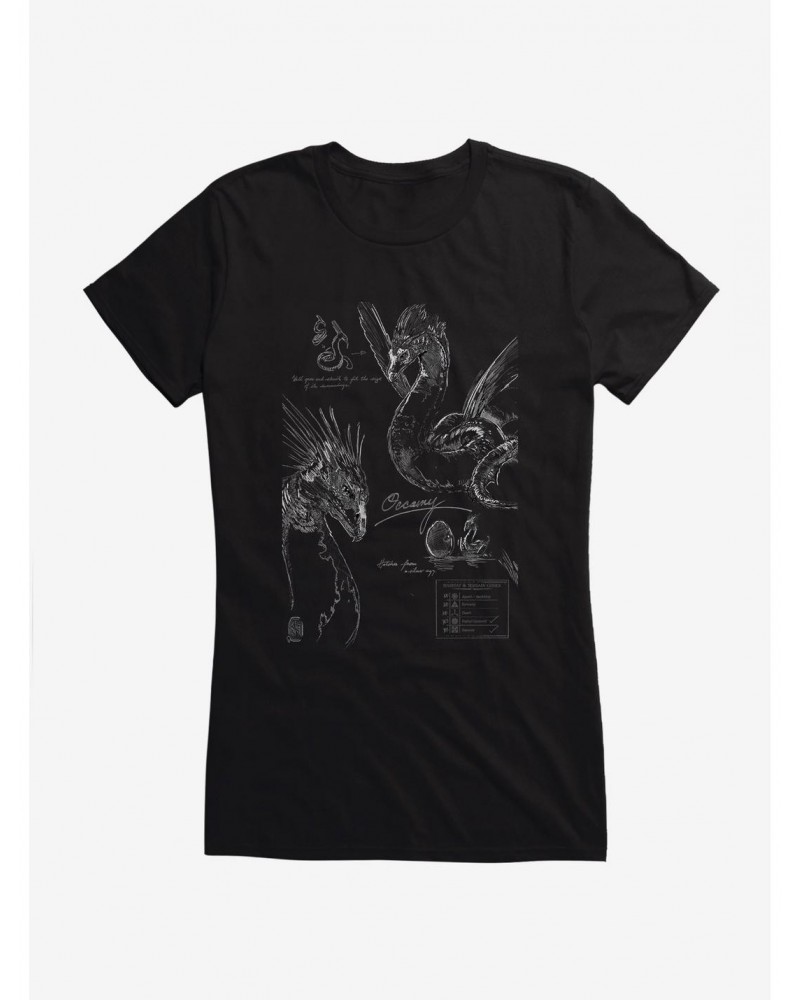 Fantastic Beasts Occamy Sketches Girls T-Shirt $8.17 T-Shirts
