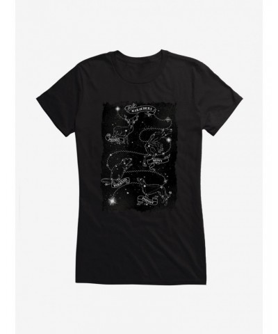 Harry Potter Marauder's Map B&W Girls T-Shirt $9.76 T-Shirts