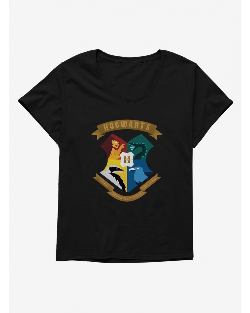 Harry Potter Hogwarts Houses Crest Girls T-Shirt Plus Size $9.71 T-Shirts