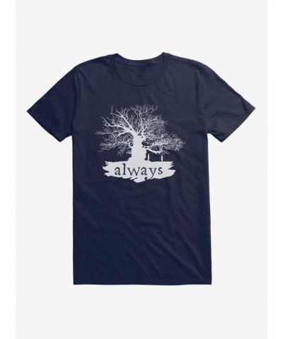 Harry Potter Always Tree Extra Soft Navy Blue T-Shirt $7.89 T-Shirts
