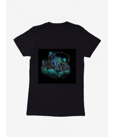 Harry Potter Hogwarts Castle Outline Extra Soft Girls Black T-Shirt $11.10 T-Shirts