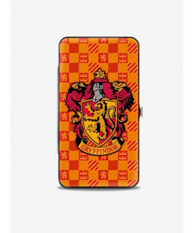 Harry Potter Gryffindor Crest Heraldry Checkers Hinged Wallet $8.57 Wallets
