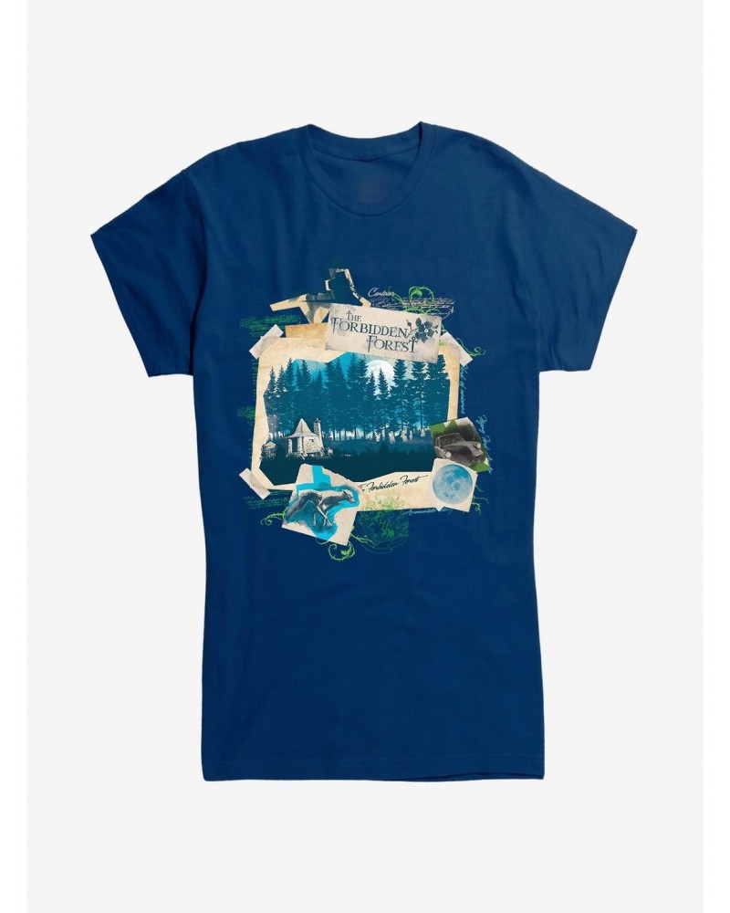 Harry Potter Forbidden Forest Collage Girls T-Shirt $8.17 T-Shirts