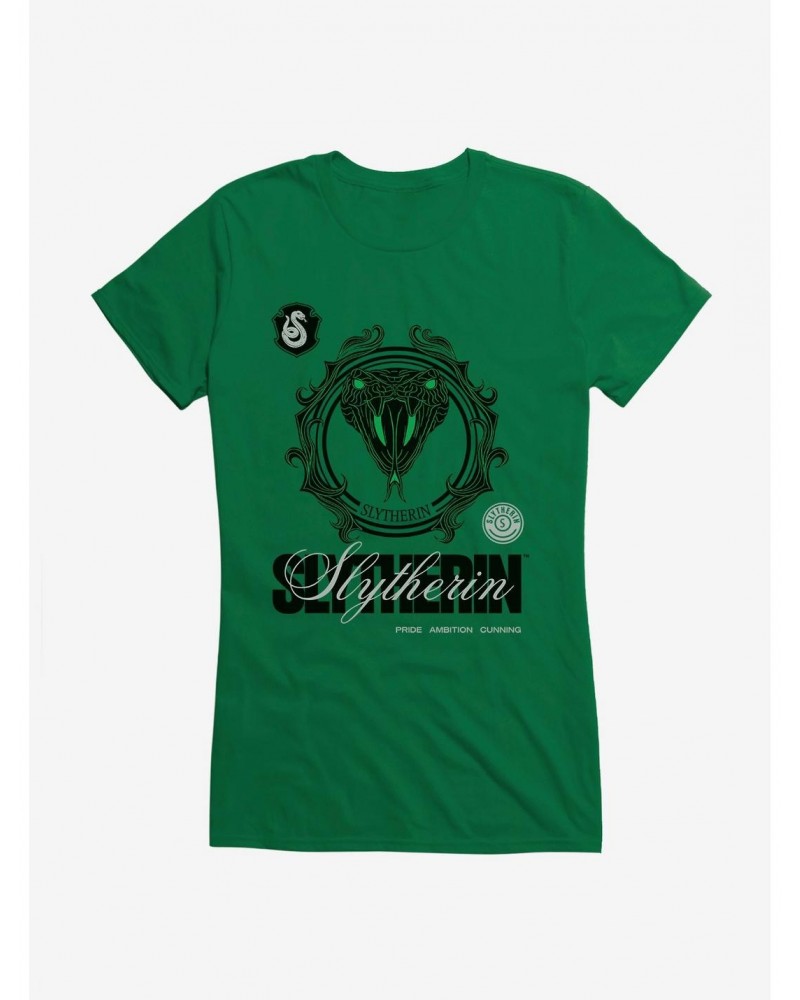 Harry Potter Slytherin Seal Motto Girls T-Shirt $8.17 T-Shirts