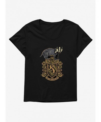 Harry Potter Hufflepuff Shield Girls T-Shirt Plus Size $9.94 T-Shirts