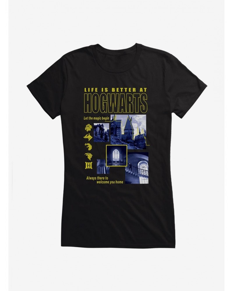 Harry Potter Life is Better at Hogwarts Girl's T-Shirt $6.57 T-Shirts
