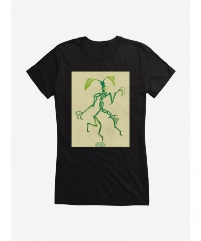 Fantastic Beasts Bowtruckle Outline Girls T-Shirt $8.37 T-Shirts