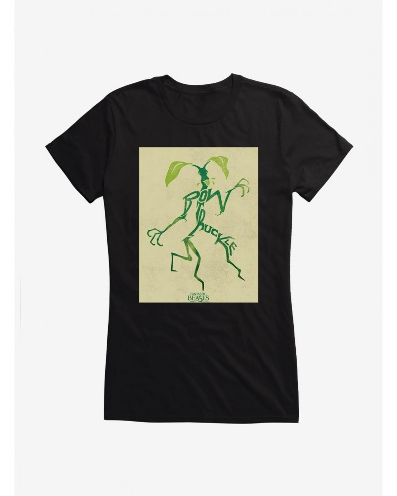 Fantastic Beasts Bowtruckle Outline Girls T-Shirt $8.37 T-Shirts
