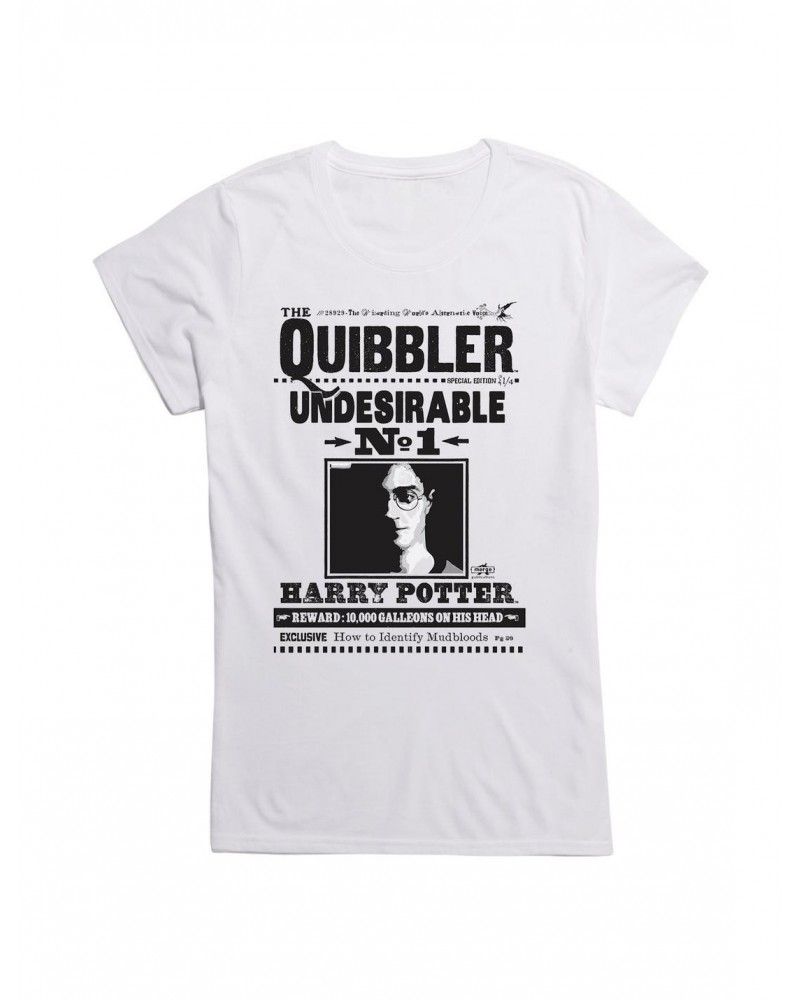 Harry Potter Quibbler Undesirable No. 1 Girls T-Shirt $8.96 T-Shirts