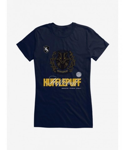 Harry Potter Hufflepuff Seal Motto Girls T-Shirt $5.98 T-Shirts