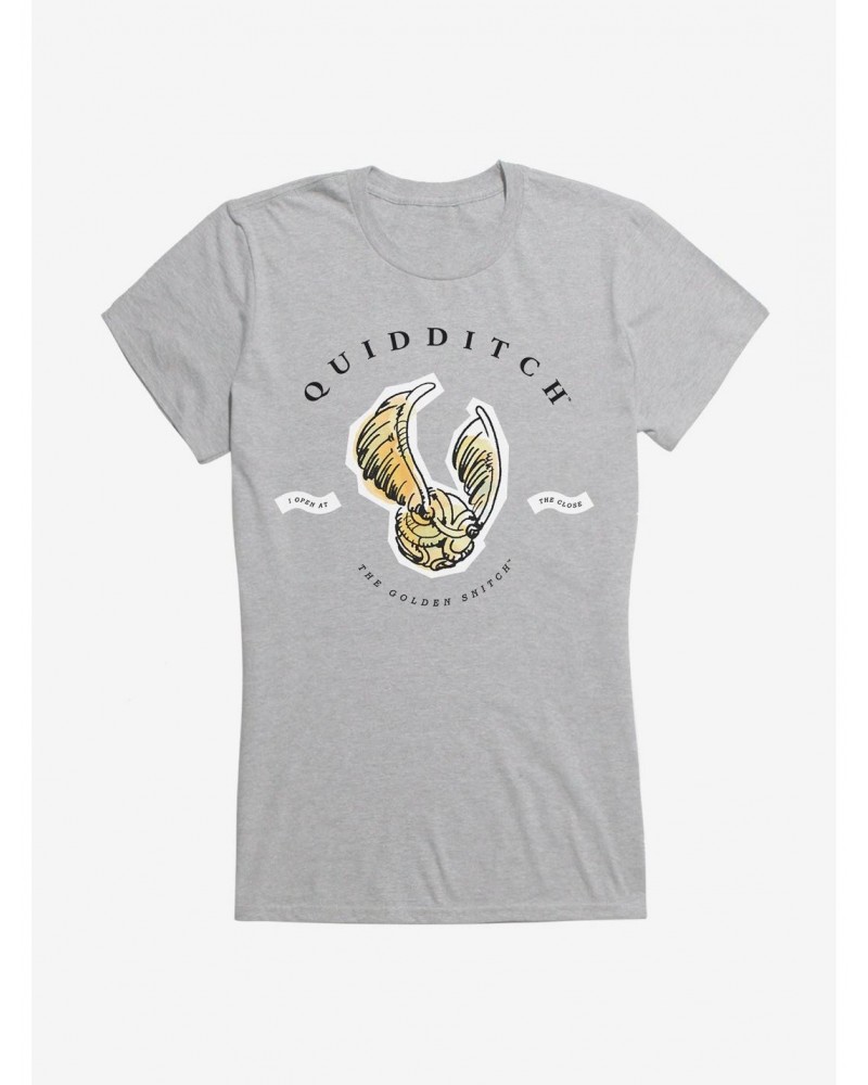 Harry Potter Watercolor Quidditch Golden Snitch Girls T-Shirt $6.37 T-Shirts