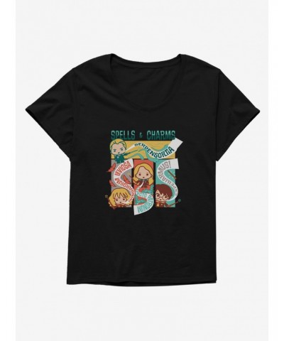 Harry Potter Spells & Charms Girls T-Shirt Plus Size $7.86 T-Shirts