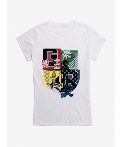 Harry Potter House Colors Shield Girls T-Shirt $9.96 T-Shirts