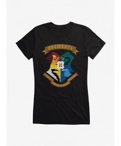 Harry Potter Hogwarts Houses Shield Girls T-Shirt $6.18 T-Shirts