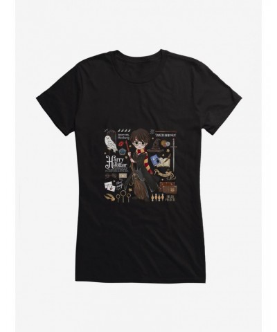 Harry Potter Stylized Harry Icons Girls T-Shirt $7.57 T-Shirts