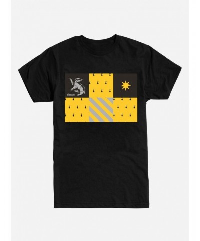 Harry Potter Hufflepuff Checkered Patterns T-Shirt $6.50 T-Shirts