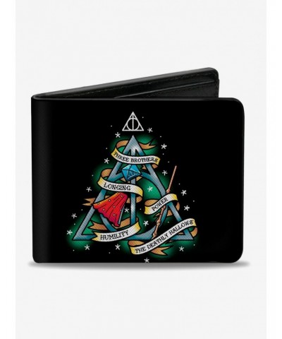 Harry Potter The Deathly Hallows Tattoo Bifold Wallet $7.94 Wallets
