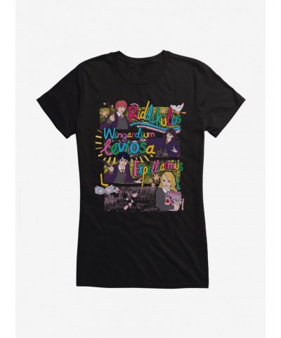Harry Potter Spells Doodle Art Girls T-Shirt $9.96 T-Shirts