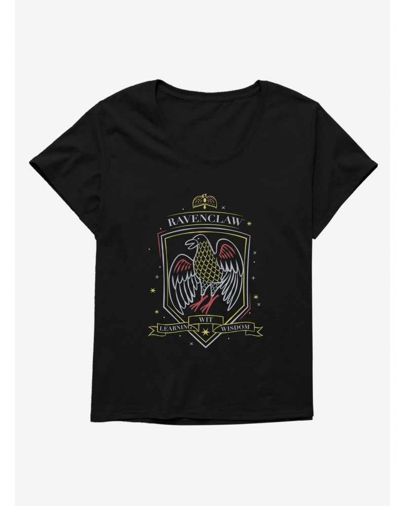 Harry Potter Sketched Ravenclaw Crest Girls T-Shirt Plus Size $9.94 T-Shirts
