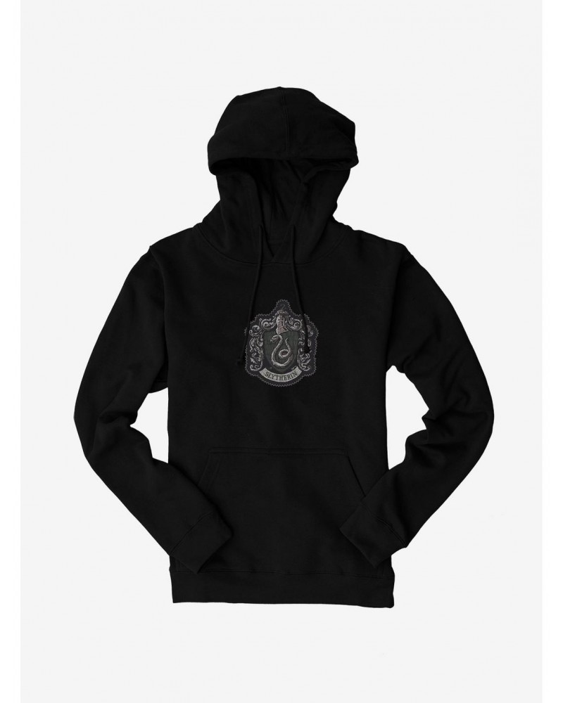 Harry Potter Slytherin Coat Of Arms Hoodie $17.24 Hoodies