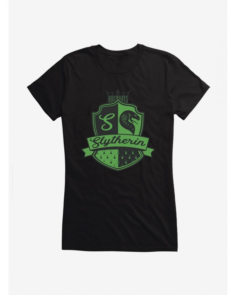 Harry Potter Slytherin House Crest Girls T-Shirt $6.37 T-Shirts