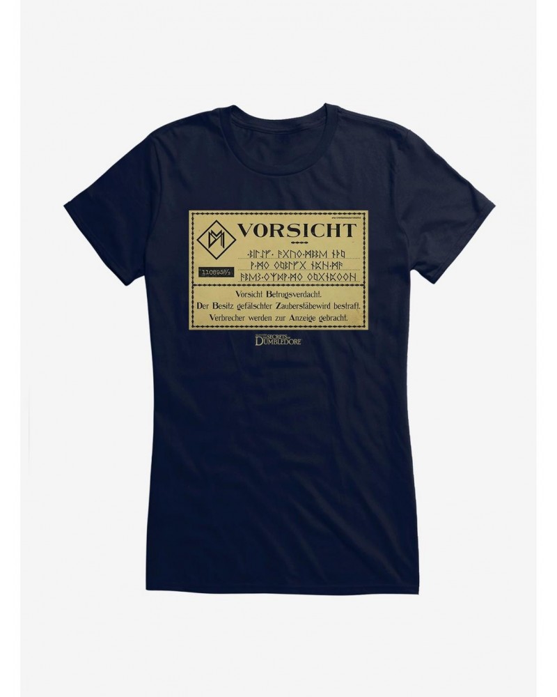 Fantastic Beasts: The Secrets Of Dumbledore Vorsicht Girls T-Shirt $9.96 T-Shirts