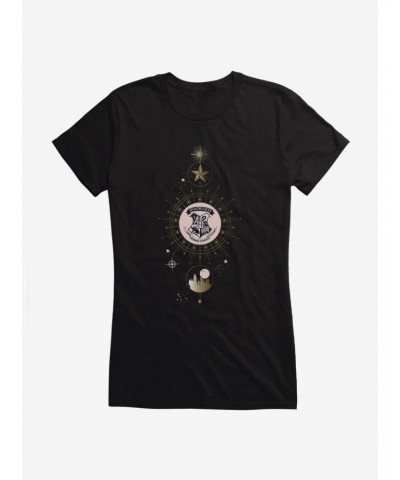 Harry Potter Hogwarts Black Shield Christmas Girls T-Shirt $8.76 T-Shirts