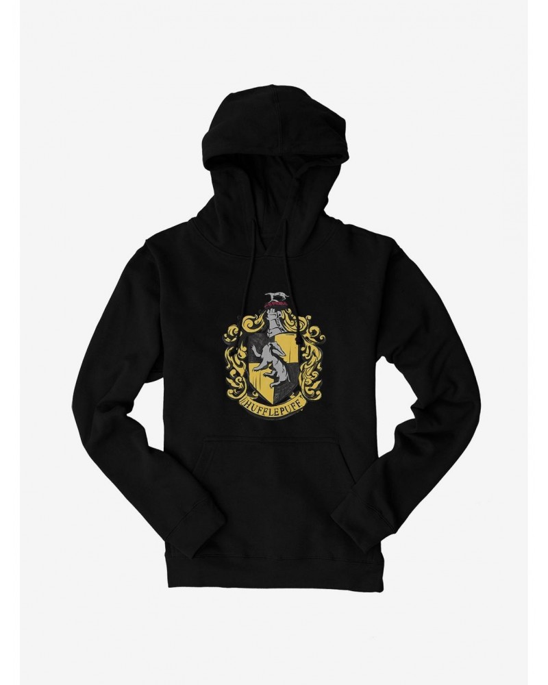 Harry Potter Hufflepuff Shield Hoodie $17.96 Hoodies