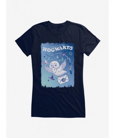 Harry Potter Hedwig Hogwarts Girls T-Shirt $6.57 T-Shirts