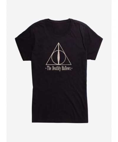 Harry Potter The Deathly Hallows Symbol Girls T-Shirt $6.77 T-Shirts