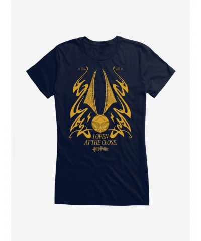 Harry Potter Snitch Open At The Close Girls T-Shirt $6.57 T-Shirts
