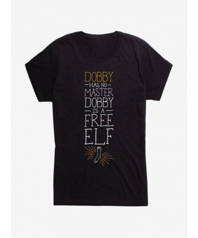 Harry Potter Dobby Has No Master Girls T-Shirt $8.37 T-Shirts