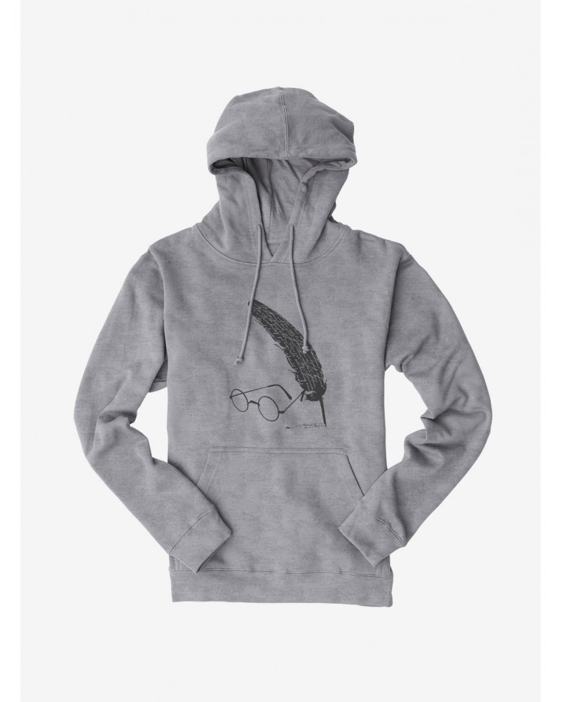 Harry Potter Glasses And Quill Script Hoodie $11.14 Hoodies