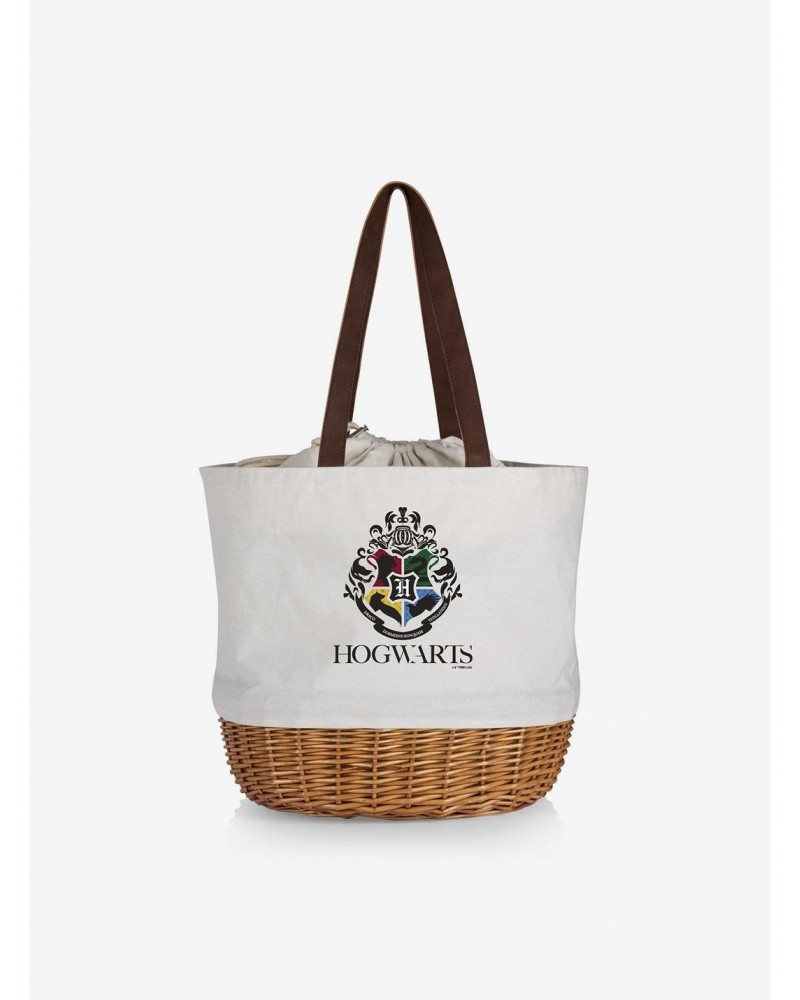Harry Potter Hogwarts Canvas Willow Basket Tote $30.55 Totes