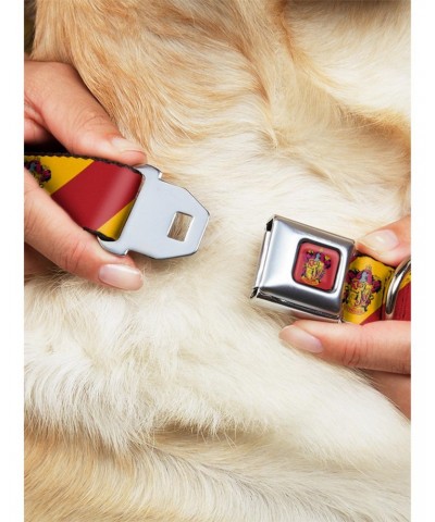 Harry Potter Gryffindor Crest Diagonal Seatbelt Buckle Dog Collar $7.97 Pet Collars
