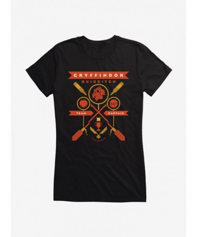 Harry Potter Gryffindor Quidditch Team Captain Girls T-Shirt $6.18 T-Shirts