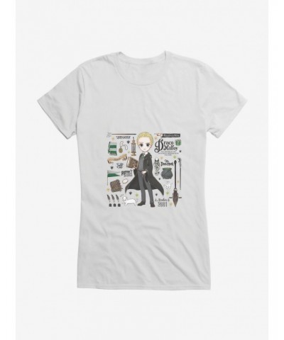 Harry Potter Stylized Draco Icons Girls T-Shirt $7.57 T-Shirts