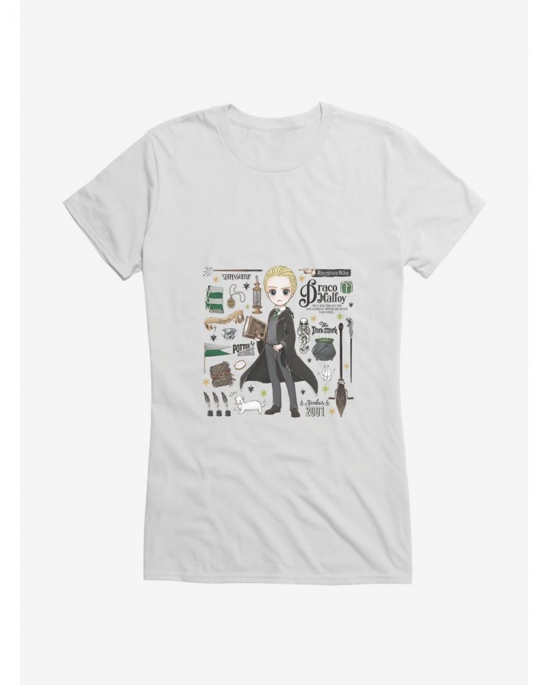 Harry Potter Stylized Draco Icons Girls T-Shirt $7.57 T-Shirts