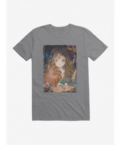 Harry Potter Hermione and Crookshanks Fantasy Style T-Shirt $5.74 T-Shirts