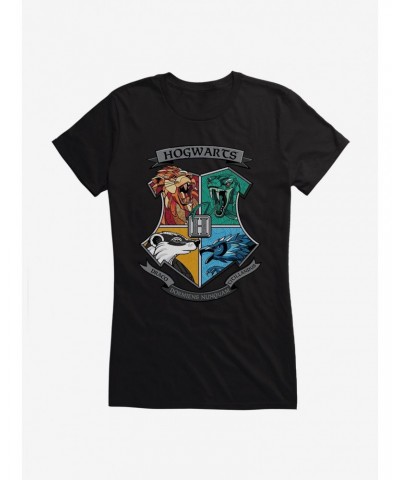 Harry Potter Geometric Crest Girls T-Shirt $6.97 T-Shirts