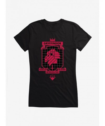 Harry Potter Gryffindor Red Shield Pixel Logo Girls T-Shirt $8.76 T-Shirts