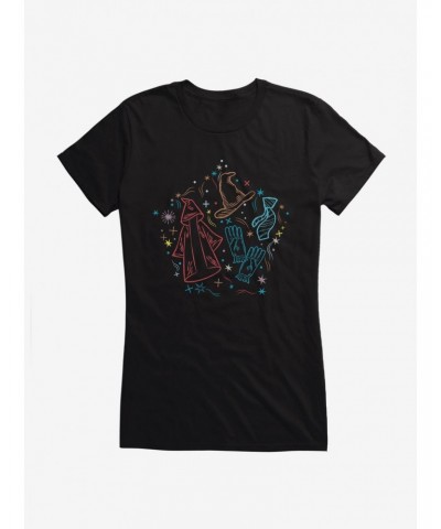 Harry Potter Wizard Essentials Cute Sketch Logo Girls T-Shirt $5.98 T-Shirts