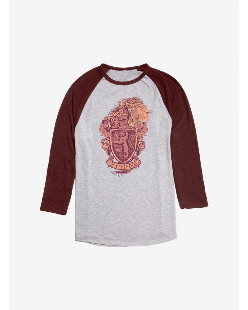 Harry Potter Fire Gryffindor Emblem Raglan $8.55 Raglans