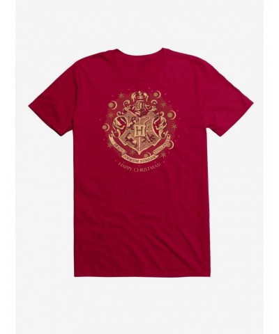 Harry Potter Hogwarts Christmas Crest T-Shirt $8.60 T-Shirts