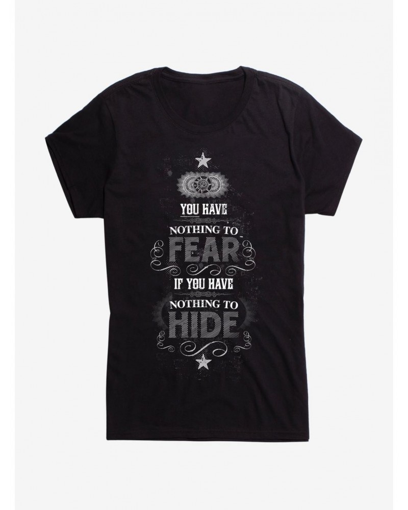 Harry Potter Nothing To Fear Quote Girls T-Shirt $7.17 T-Shirts