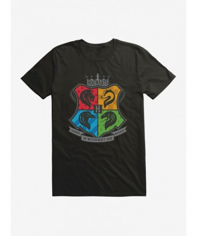Harry Potter Hogwarts School Crest T-Shirt $6.31 T-Shirts