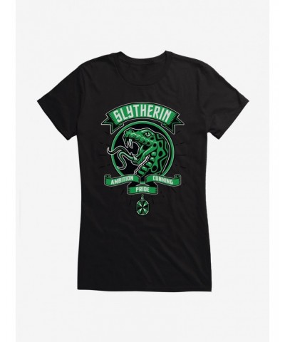 Harry Potter Slytherin House Patch Art Girls T-Shirt $7.17 T-Shirts